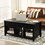 Costway 89603752 Lift Top Coffee Table with Storage Lower Shelf-Black