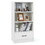 Costway 54328916 48 Inch Tall 4 Tiers Wood Bookcase with Drawer-White