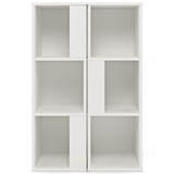 Costway 21865794 3-Tier 6 Cube Freestanding Bookcase with Anti-toppling Device-White