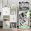 Costway 91428573 3-Tier Bookshelf with Anti-toppling Device for Living Room-White