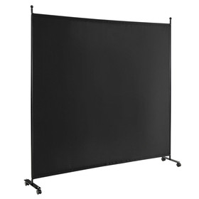 Costway 53426819 6 Feet Single Panel Rolling Room Divider with Smooth Wheels