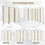 Costway 78462319 6 Feet 6-Panels Freestanding Folding Privacy Screen-White