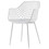 Costway 23748196 Set of 4 Heavy Duty Modern Dining Chair with Airy Hollow Backrest-White