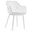Costway 23748196 Set of 4 Heavy Duty Modern Dining Chair with Airy Hollow Backrest-White