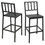 Costway 67482935 Set of 2 Patio Bar Chairs with Detachable Cushion and Footrest-Vertical Stripes