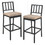 Costway 67482935 Set of 2 Patio Bar Chairs with Detachable Cushion and Footrest-Vertical Stripes