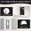 Costway 65809134 Lockable Wall Door Mounted Mirror Jewelry Cabinet w/LED Lights-Black