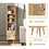 Costway 92475863 4 Tiers Rattan Storage Cabinet with Slim Design-Natural