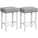 Costway 43197526 2 Pieces Counter Height Bar Stools with Sponge Padded Cushion-24.5 inches