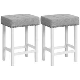 Costway 43197526 2 Pieces Counter Height Bar Stools with Sponge Padded Cushion-24.5 inches