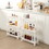 Costway 12738945 2 Pieces 3-Tier Slim Detachable Storage Cart with Drainage Holes and Wheels-White
