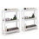 Costway 12738945 2 Pieces 3-Tier Slim Detachable Storage Cart with Drainage Holes and Wheels-White