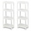 Costway 38512794 2 Packs 4-Tier Detachable Slim Storage Cart with Drainage Holes for Small Space-White