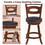 Costway 92648375 2 Pieces 24/29 inch Swivel Bar Stools with Curved Backrest and Seat Cushions-24 inches