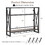Costway 85712469 3-Tiers Industrial Wall Mounted Wine Rack with Glass Holder and Metal Frame