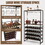 Costway 95748362 Freestanding Wine Bakers Rack with 4-Tier Wine Storage and 4 Rows of Stemware Racks