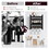 Costway 69183547 10 Bottles Wall Mounted Wine Rack with Glass Holder