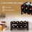 Costway 94126573 2-Tier 8-Bottle Display Wine Rackwith Adjustable Foot Pads