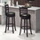 Costway 31728456 Set of 2 Bar Stools Swivel Bar Height Chairs with PU Upholstered Seats Kitchen