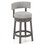 Costway 53924786 27/31 Inch Swivel Bar Stool with Upholstered Back Seat and Footrest-27 inches