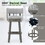 Costway 53924786 27/31 Inch Swivel Bar Stool with Upholstered Back Seat and Footrest-27 inches