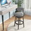 Costway 53924786 27/31 Inch Swivel Bar Stool with Upholstered Back Seat and Footrest-31 inches