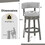 Costway 53924786 27/31 Inch Swivel Bar Stool with Upholstered Back Seat and Footrest-31 inches