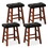 Costway 51689742 Set of 2 Modern Backless Bar Stools with Padded Cushion-24 inches
