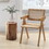 Costway 56492381 Set of 2 Rattan Accent Chairs with Natural Bamboo Frame-Natural