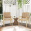 Costway 74583126 Indoor Outdoor Wood Chair Set of 2-Natural