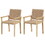 Costway 74583126 Indoor Outdoor Wood Chair Set of 2-Natural