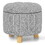 Costway 74158293 Upholstered Round Ottoman with Solid Rubber Feet-Gray