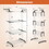 Costway 72653981 4-tier Clothes Drying Rack with Rotatable Side Wings and Collapsible Shelves-Gray