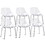 Costway 38921054 Set of 6 Accent Armless Modern Dining Chairs with Plastic Feet Pads