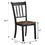 Costway 67819342 2 Pieces Solid Whitesburg Spindle Back Wood Dining Chairs-Black