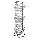 Costway 09567328 3-Tier Fruit Basket Stand with Adjustable Heights