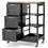 Costway 51469083 Rolling Kitchen Island Utility Storage Cart with 3 Large Drawers-Black