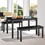Costway 05472936 3PCS Modern Studio Collection Table Dining Set -Black