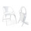 Costway 38147965 Folding Dining Chairs Set of 2 with Armrest and High Backrest-White