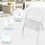 Costway 38147965 Folding Dining Chairs Set of 2 with Armrest and High Backrest-White