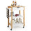 Costway 23451986 3-Tier Kitchen Island Cart Rolling Service Trolley with Bamboo Top-Natural