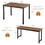 Costway 59382074 3 Pieces Dining Table Set with 2 Benches for Dining Room Kitchen Bar-Brown