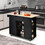 Costway 68972514 Drop-Leaf Kitchen Island with Rubber Wood Top