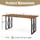 Costway 12375498 67 Inch Patio Rectangle Acacia Wood Dining Table with Umbrella Hole