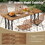 Costway 12375498 67 Inch Patio Rectangle Acacia Wood Dining Table with Umbrella Hole