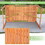 Costway 85649217 Patio Acacia Wood Dining Table with Umbrella Hole and Metal Legs