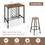 Costway 59714236 5 Pieces Bar Table and Stools Set with Wine Rack and Glass Holder-Rustic Brown