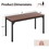 Costway 24983651 55 Inch Conference Table with Heavy-duty Metal Frame-Brown