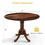 Costway 64157823 Wooden Dining Table with Round Tabletop and Curved Trestle Legs-Walnut