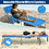 Costway 39680754 Folding Beach Lounge Chair with Pillow for Outdoor-Blue